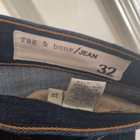 Rag & Bone Blue Denim Skinny Ankle Jeans - Picture 4 of 7
